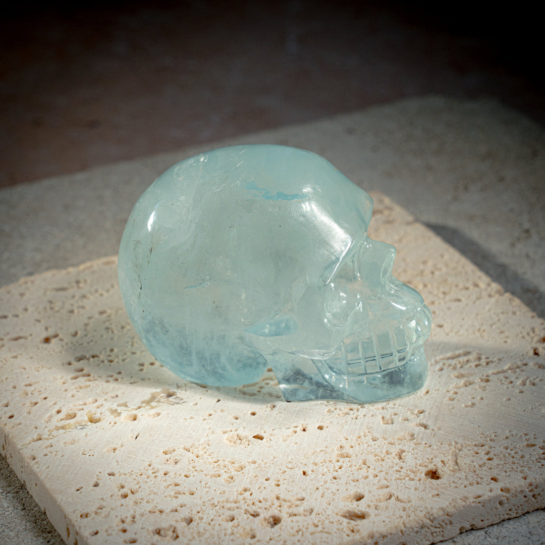 'Aether of Atlantis' Aquamarine Skull