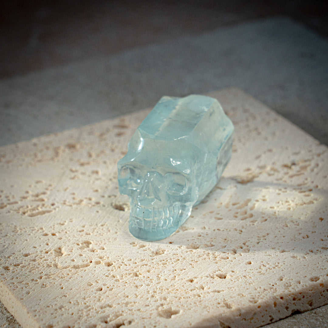 'Tidekeeper' Aquamarine Skull